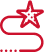 Red Path icon with a star