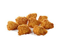 Ocho Chick-fil-A® Nuggets sobre servilleta blanca